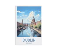 Dublin Ireland Vintage Travel Posters Landscape 16x24inch(40x60cm) Wall Art Picture Print Canvas Art Poster Modern Family Bedroom Decor Posters