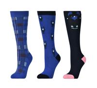 Dublin Kids 3 Pack Socks - Childs One Size · Pastel Pink Carnival