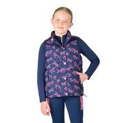 Dublin Kids Patrice Everyday Puffer Vest, Navy Frolicking Horses, Childs 14