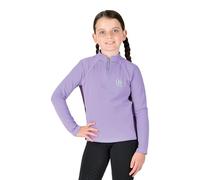 Dublin Kids Sadie Panel Detail Long Sleeve Riding Top Paisley Purple/imperial Purple - Purple Childs 12
