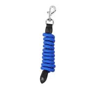 Dublin Leather Rope Lead, Cobalt/Black, 2m