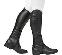 Dublin Mens Fusion Leather Half Chaps (Adults Large) (Black)