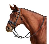 Dublin Padded Comfort Crown Patent Flash Bridle, Black, Warmblood