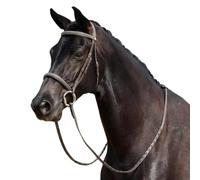 Dublin Padded Mono Crown Fancy Stitch Hunt Bridle, Brown, Pony