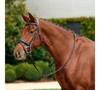 Dublin Padded Mono Crown Flash Bridle Black - Warmblood