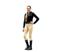 Dublin Performance Flex Knee Patch Riding Tights, Beige, Ladies 16/34"