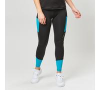 Dublin Power Performance Silicone Full Seat Riding Tights - UK 8 · Black and Aqua