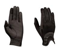 Dublin Pull On Black Glitter Mesh Back Riding Gloves - Extra Large