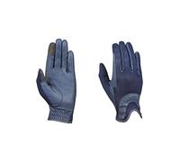 Dublin Pull On Glitter Mesh Back Riding Gloves - Navy - Unisex