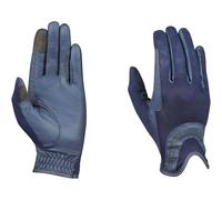 Dublin Pull On Navy Glitter Mesh Back Riding Gloves - Extra Small