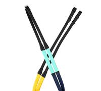 Dublin Rainbow Reins Black/Multi - 48"