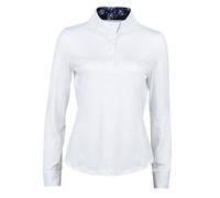 Dublin Ria Long Sleeve Ladies Competition Shirt - White/Navy - Extra Large