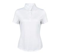 Dublin Ria Short Sleeve Competition Shirt, White, Ladies Medium
