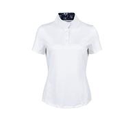 Dublin Ria Short Sleeve Competition Shirt - White/Navy - Ladies Medium