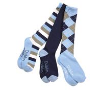 Dublin Riding Socks 3 Pack - Navy, Grey and Light Blue