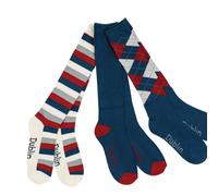 Dublin Riding Socks 3 Pack - Navy, White and Red