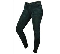 Dublin Shona Ladies Full Grip Silicone Print Denim Breeches - Ash - Size 8/26"