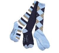 Dublin Socks 3 Pack - Navy Print - Size: One Size
