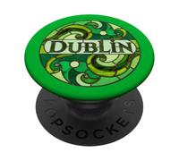 Dublin Stained Glass Design PopSockets Adhesive PopGrip