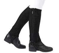 Dublin Suede Half Chaps II, Black or Brown, Adult & Child Sizes,