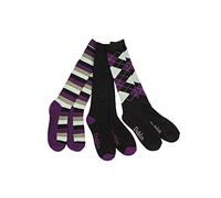 Dublin Unisex Socks (Pack Of 3) (One Size) (Black/Purple/Grey)