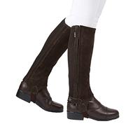 Dublin Womens Suede Half Chaps II Brown 591843 - Concealed YKK zip - Elasticated calf for a secure fit