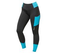 Dublin Power Performance Ladies Mid Rise Aqua Colour Block Tights - Size 16/34"