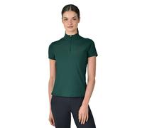 Dublin Women's Quarter Zip Short-Sleeved Riding Top in Dark Green | Size: 16 Dublin Dark Green 16