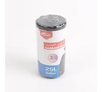 DuBom 25 Liter Bin Liners 35 Bags Drawstring Garbage Bags Thickened Stretchy,Bathroom,Office and Living RoomThickened 1.2 thread flat mouth garbage bag (1 roll,45 * 60cm*35pcs(25L))