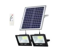 DuBom 30W-200W One for Two Solar Flood Light Outdoor Remote, IP67 Waterproof Solar Power Security Light Auto On/Off, Dusk to Dawn for Yard, Gazebo, Shed, Barn, Porch, Patio, Garage, Garden,65w