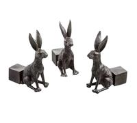 DuBom 3Pcs/Set Mini Animal Shape Resin Dog Rabbit Tortoise Shaped Decorative Plant Risers for Pots, Pot Feet for Planter Pots,Decorative Feet for Planters Resin Plant Planter Foot (RABBIT)