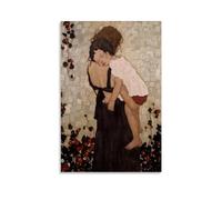 DuBom Gustav Klimt Painter Work（A Mother Holding A Child） poster Decorative Painting Canvas Wall Art Living Rooms Bedroom Painting 24x36inch(60x90cm)