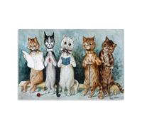 DuBom Louis Wain Painter Work（Cat Chat） poster Canvas Art And Wall Art Picture Print Modern Family Bedroom Decors 08x12inch(20x30cm)