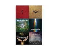 Duboueu Imagine Poster Dragons Rock Band Music Album Collage Vintage Cover for Room, Aesthetic Canvas Wall Art, Bedroom Decor Poster 12 x 18 inches (30 x 45 cm)