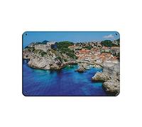 Dubrovnik Beach Croatia Tin Sign Vintage Metal Pub Club Cafe bar Home Wall Art Decoration Poster Retro 8×12inch(20×30cm)