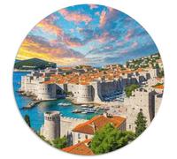 Dubrovnik City Walls 1000 Pieces Jigsaw Puzzle for Adults And Kids Building Round Jigsaw Puzzle Impossible Hard Challenging for Adults Family Game Stress Reliever Expert Skill Level 1000pcs (67.5x67.5