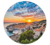 Dubrovnik City Walls 1000 Pieces Jigsaw Puzzles for Adults And Kids Building Round Puzzle Impossible Hard Challenging for Adults Family Game Stress Reliever Expert Skill Level 1000pcs (67.5x67.5cm)