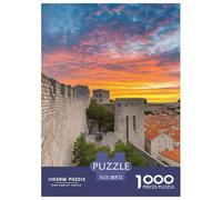 Dubrovnik City Walls 1000 Pieces Premium Jigsaw Building Age 14+ for Adults Quirky, Abstract Design, Fun Details, Educational, Challenging Puzzle Games 52x38cm/1000pcs
