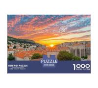 Dubrovnik City Walls 1000 Pieces Premium Jigsaw Building Age 3+ Quirky, Abstract Design, Fun Details, Educational, Challenging Puzzle Games 38x26cm/1000pcs
