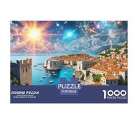 Dubrovnik City Walls 1000 Pieces Premium Jigsaw Building for Adults Gifts Quirky, Abstract Design, Fun Details, Educational, Challenging 38x26cm/1000pcs