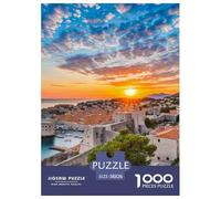 Dubrovnik City Walls 1000 Pieces Premium Jigsaw Building for Adults Quirky, Abstract Design, Fun Details, Educational, Challenging Puzzle Games 38x26cm/1000pcs
