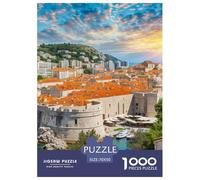Dubrovnik City Walls 1000 Pieces Premium Jigsaw Building for Adults Quirky, Abstract Design, Fun Details, Educational, Challenging 70x50cm/1000pcs