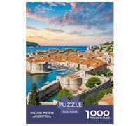 Dubrovnik City Walls 1000 Pieces Premium Jigsaw Building for Adults Quirky, Abstract Design, Home Decoration, Educational, Challenging Puzzle Games 70x50cm/1000pcs