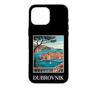 Dubrovnik Croatia Adriatic Coast Retro Travel Art Case for iPhone 16 Pro Max