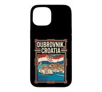 Dubrovnik Croatia Flag Old Town Coastal Travel Graphic Case for iPhone 15