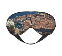 Dubrovnik'S Old City Double-Sided Silk Sleep Mask, Adjustable Light Blocking Eye Mask for Travel, Men & Women, Soft Comfortable Blindfold 20x10cm