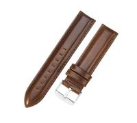 DUBTEDHOU Genuine Leather Watch Straps, Faux Leather Watch Strap Multicolor 14mm-22mm For Men And Women(Coffee-Steel,18mm)