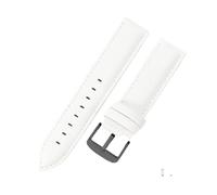 DUBTEDHOU Genuine Leather Watch Straps, Faux Leather Watch Strap Multicolor 14mm-22mm For Men And Women(White-Black,18mm)