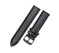 DUBTEDHOU Genuine Leather Watch Straps, Faux Leather Watch Strap Multicolor 14mm-22mm For Men And Women(Black-Black,22mm)