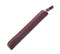 DUBTEDHOU Leather Pen Case Holder, Leather Pen Pencil Case for Students Artists Office Multicolor 19x3x1.5cm(Wine Red)